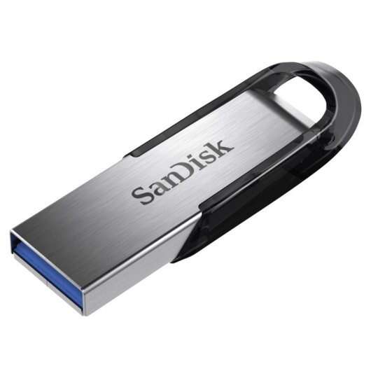 Chiavetta USB SanDisk Ultra Flair 3.0 da 256 GB - Velocità di trasferimento fino a 150 MB/s - Design metallico - Colore acciaio/Nero (pendrive)