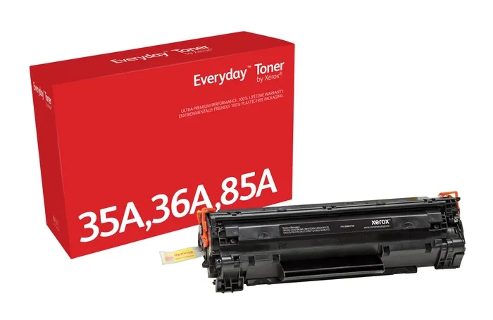 Xerox Everyday HP CE285A/CB435A/CB436A Cartuccia toner Compatibile nera - Sostituisce 85A/35A/36A (compatibile anche con Canon 725/712/713/726 Nero Cartuccia toner compatibile - Sostituisce 3484B002/1870B002/1871B002/3483B002)