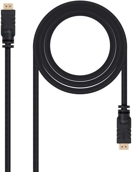 Nanocable Cavo HDMI v1.4 con ripetitore Maschio a HDMI v1.4 Maschio 30 m - Velocità Alta - Colore Nero