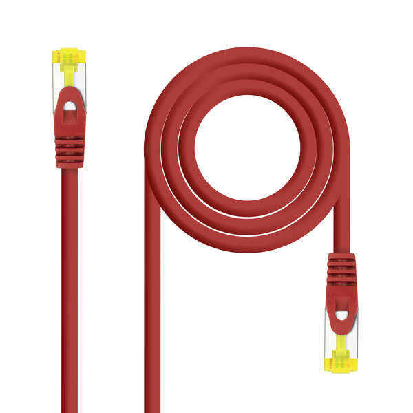 Nanocable Cavo di Rete RJ45 LSZH Cat.6a SFTP AWG26 flessibile 1 m - Colore Rosso