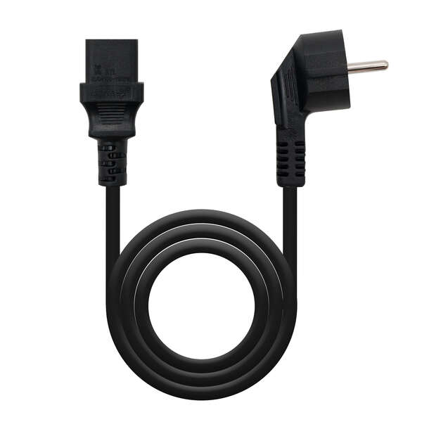 Nanocable Cavo di Alimentazione CPU - Schuko CEE7 Maschio a C-13 Femmina 5 m - Colore Nero