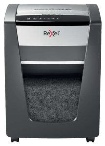 Rexel Momentum X420 Distruggidocumenti manuale a taglio confetti P-4 - Distrugge fino a 20 fogli - 4 ore di funzionamento ininterrotto - Cestino da 30 L - Colore Grigio/Argento