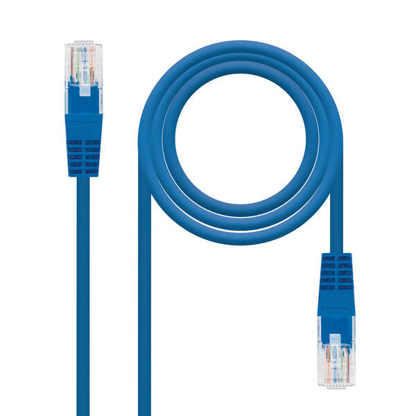 Nanocable Cavo di rete RJ45 CAT.6 UTP AWG24 flessibile - 30 cm - Colore Blu