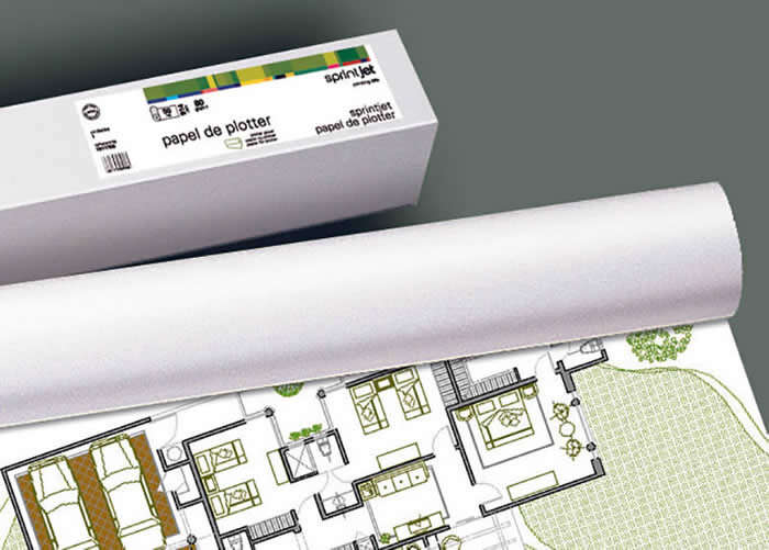 4 pz. - Fabrisa Plus Matassa di carta per plotter 80 g - Misure 914 mm x 50 m