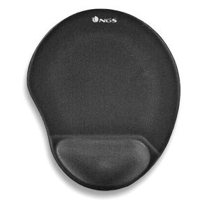 NGS Kilim Gel Tappetino per mouse ergonomico - Imbottitura in gel - Supporto per il polso - Misure 25x21 cm - Colore Nero