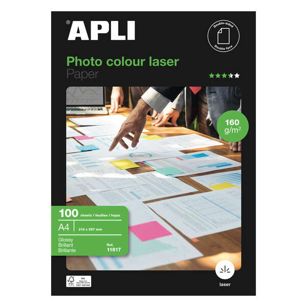Apli Carta fotografica Colour Laser A4 160 g 100 fogli