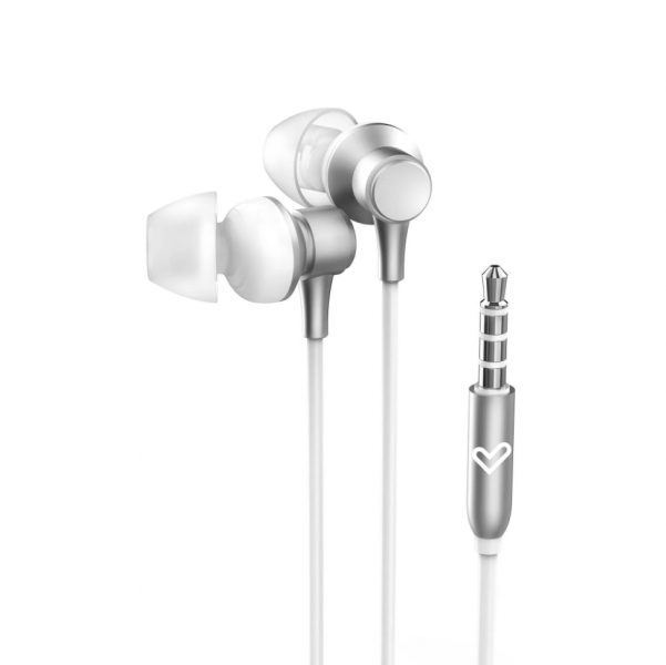 Energy Sistem Metallized Auricolari con cavo - Microfono integrato - Controllo del volume - Colore Bianco