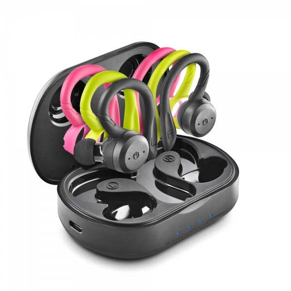 NGS Artica Jogger Cuffie sportive Bluetooth 5.3 TWS - Include 3 gommini in silicone di diversi colori - Vivavoce - Autonomia fino a 10 ore - Base di ricarica - Resistenza IPX7