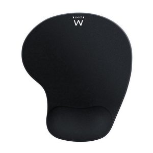 Ewent Tappetino per mouse in gel con poggiapolsi - 240x21x212 mm - Colore Nero