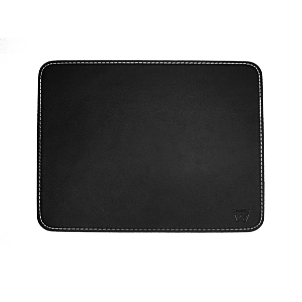 Tappetino per mouse Ewent - Rigido - Pelle sintetica - Base in gomma - 220x180x3 mm - Colore Nero