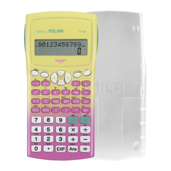 Milan M240 Sunset Calcolatrice scientifica a 10+2 cifre - Display a 2 righe - 240 funzioni integrate