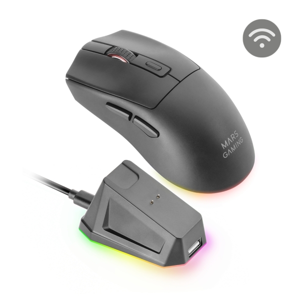 Mars Gaming MM-T3 Mouse wireless ultraleggero - 14400 dpi - Bluetooth 5.0 - RF 2