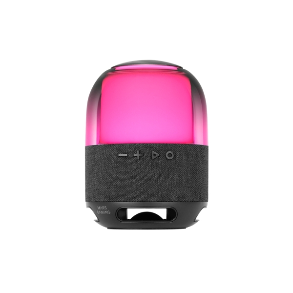 Mars Gaming MS-FLOW Altoparlante Bluetooth da 15 W - Luci RGB a 360 gradi - Batteria da 2000 mAh - Compatto - Portata fino a 10 m - Colore Nero