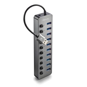 NGS IHUB10 Hub USB 3.0 - 10 porte USB 3.0 con Interruttori - Fino a 5 Gbps