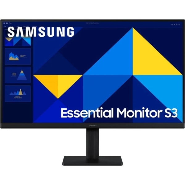 Monitor Samsung Essential S3 da 24" IPS Full HD 100 Hz - Tempo di risposta 5 ms - HDMI - VESA 100x100 mm - Colore: Nero