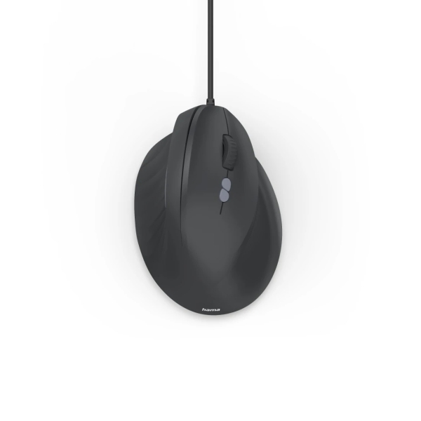 Hama ECM-500R Mouse ottico verticale per destrimani 1800 dpi - Cavo da 180 cm - Ergonomico - 7 pulsanti - Silenzioso - 7