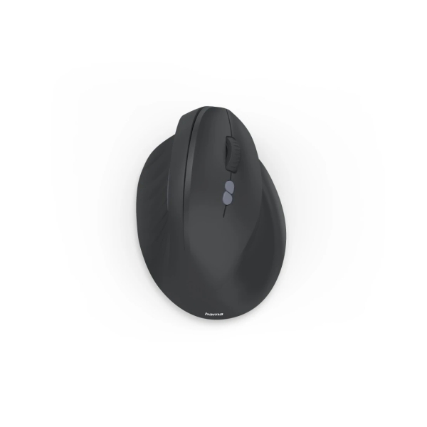 Hama EWM-500R Mouse ottico verticale wireless per destrimani 1600 dpi - Ergonomico - 7 pulsanti - Portata 10 m - Silenzioso - 7,1 x 8,6 x 11,5 cm - Colore Nero