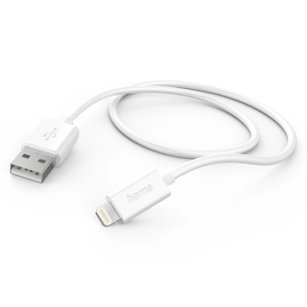 Cavo di ricarica Hama - USB-A Maschio - Lightning - Lunghezza 1 m - Colore Bianco