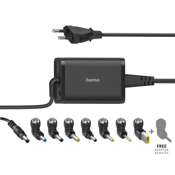 Hama Essential Alimentatore universale per portatile - Potenza 65 W - Tensione 15-19 V - Cavo di ingresso 1