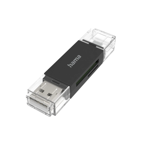Hama Essential Lettore di schede USB-A - Compatibile con SD - MicroSD - Sistema OTG - 19