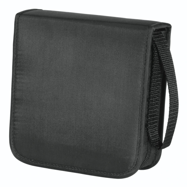 Hama Antistatic Custodia in nylon per 40 CD/DVD - Custodie in poliestere - Protezione contro le cariche elettrostatiche - 16,4 x 17 x 6,1 cm - Colore: Nero