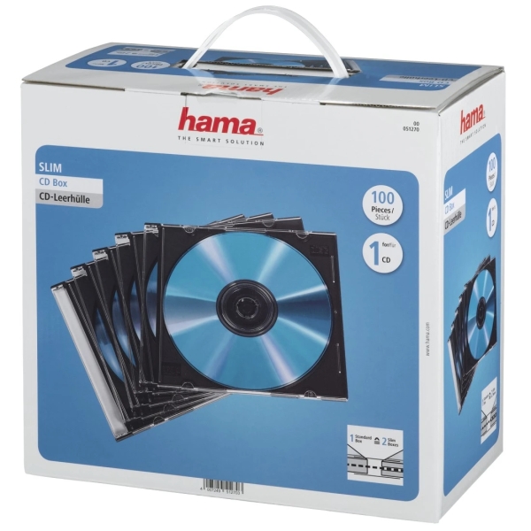 Hama Confezione da 100 custodie vuote per CD/DVD - Polistirene - 12
