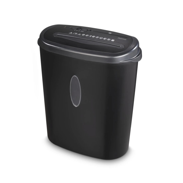 Hama Home x12CD Distruggidocumenti manuale - 529 W - Spegnimento automatico - Distrugge fino a 13 fogli - Velocità 2 m/min - Taglio trasversale P-4 - Distrugge bande magnetiche e tessere - Colore Nero