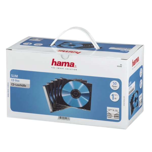 Hama Confezione da 50 custodie vuote per CD/DVD - Polistirolo - 12