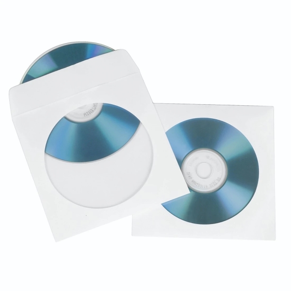 Hama Confezione da 100 custodie per CD/DVD - Carta con finestra - 12