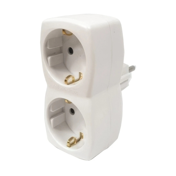 Hama Presa Multipla da parete con 2 prese Schuko - Potenza massima 3600 W - Colore Bianco