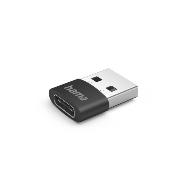 Hama Confezione da 3 adattatori USB - USB-A Maschio - USB-C Maschio - Velocità fino a 480 Mbit/s - Colore: Nero