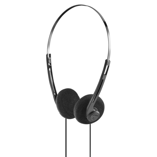Hama Slight II Auricolari con archetto - Cavo da 1,2 m - Jack da 3,5 mm - Colore Nero