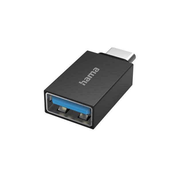 Adattatore USB Hama Essential - USB-C Maschio - USB-A Femmina - Velocità fino a 5 Gbit/s - Funzione OTG - Colore Nero