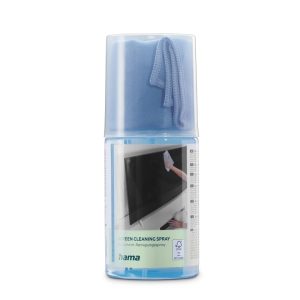 Hama Detergente per schermi - Capacità 200 ml - Panno in microfibra - Colore Blu
