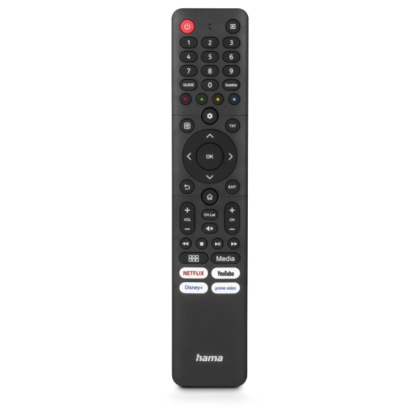 Telecomando Hama per TV Hisense - Portata 10 m - 45 tasti - Accesso diretto alle piattaforme di streaming - 4