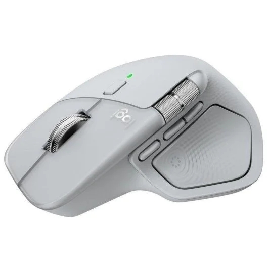 Logitech MX Master 4 Mouse wireless avanzato - Sensore Darkfield 8K DPI - Scorrimento MagSpeed 1000 linee al secondo - Risposta tattile personalizzabile Haptic Sense - Bluetooth e Logi Bolt - Colore Grigio