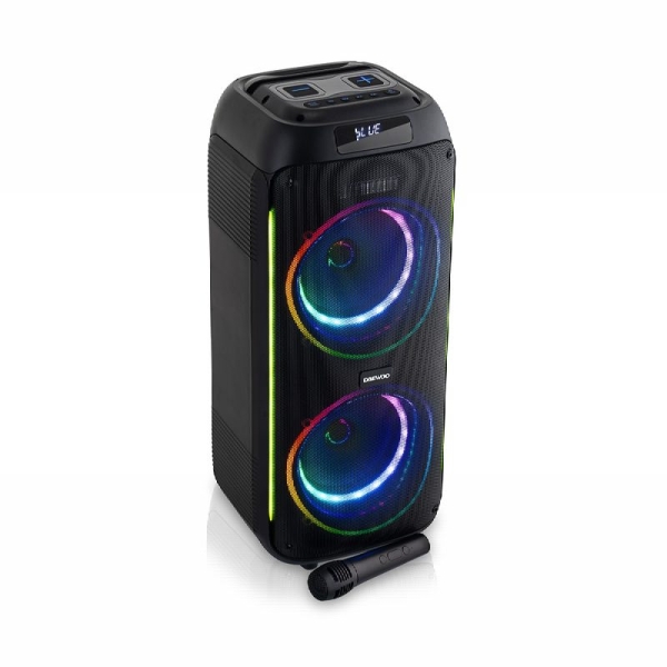 Altoparlante Karaoke wireless Daewoo - 40 W - Bluetooth - Radio FM - Batteria da 2000 mAh - Microfono incluso - MicroSD - Jack da 3