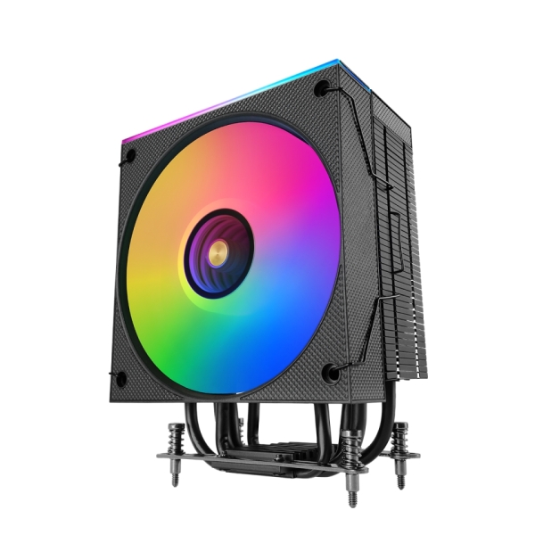 Mars Gaming MCPU-LCD Dissipatore per CPU - Potenza TDP fino a 300 W - 6 tubi HCT - Ventola PWM FDB da 120 mm - Display LCD - Cavo antirumore - Illuminazione ARGB - 122 x 72 x 156 mm - Colore Nero