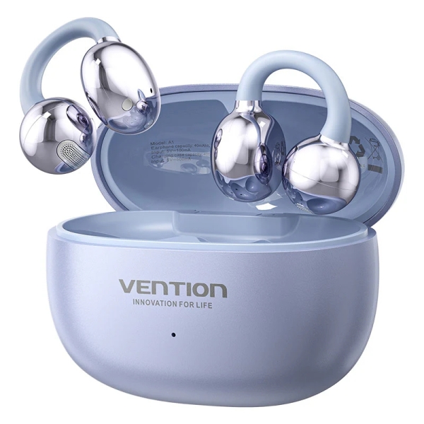 Vention A11 Clip-On Auricolari intraurali wireless - Bluetooth 6.0 - Portata 10 m - Custodia con batteria da 400 mAh - Colore Bianco