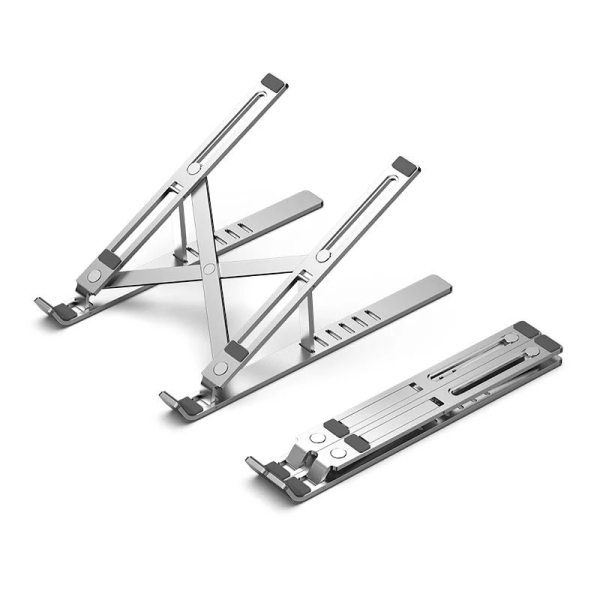 Vention Supporto per laptop fino a 17" - Supporta fino a 15 kg - Antiscivolo - Alluminio - Angolo regolabile - Colore Argento