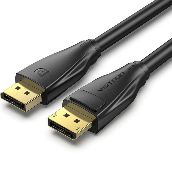 Cavo Vention DisplayPort 1.4 8K - Lunghezza 10 m - Rivestimento in PVC - Connettori placcati in oro - Colore Nero