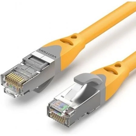 Cavo di Rete Vention Cat.6a SFTP - Lunghezza 20 m - Velocità fino a 10 Gbps - 27 AWG - Rivestimento in PVC - Schermatura multistrato - Colore Giallo