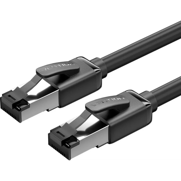 Cavo di Rete Vention Cat.8 SFTP - Lunghezza 20 m - Velocità fino a 40 Gbps - 28 AWG - Schermatura multistrato - Colore Nero