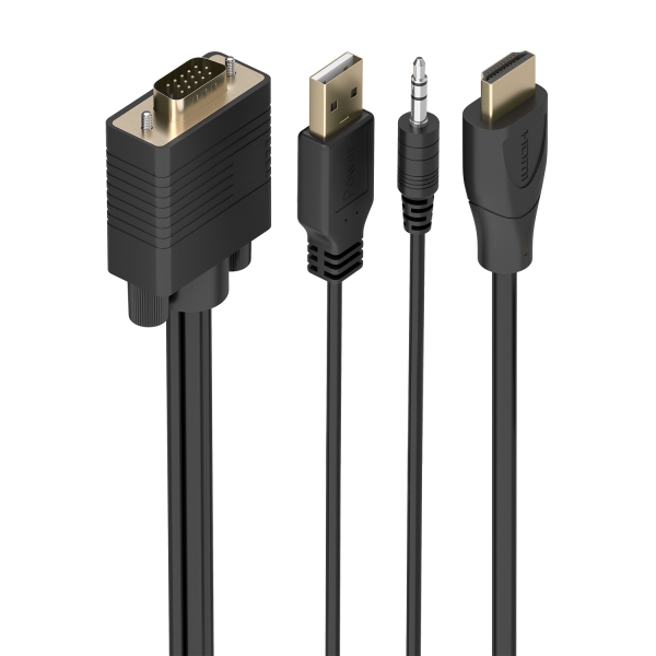 Cavo convertitore Aisens da SVGA+Audio a HDMI - Lunghezza 1