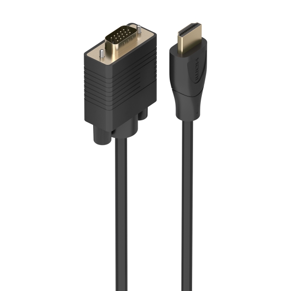 Cavo convertitore da HDMI a SVGA Aisens - Lunghezza 1 m - HDMI Maschio - HDB15 Maschio - Supporta risoluzioni fino a 1080P - Plug and Play - Colore Nero