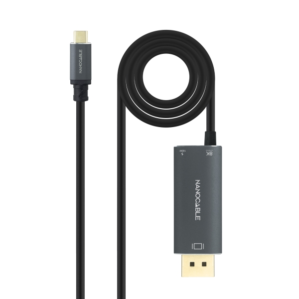 Cavo adattatore Nanocable da USB-C a DisplayPort 1.4 - Lunghezza 1