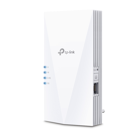 TP-Link RE780X Ripetitore Wi-Fi 6 dual-band - Velocità 3 Gbps - Configurazione semplice tramite WPS o app - Wi-Fi AX3000 - Ethernet - Colore Bianco