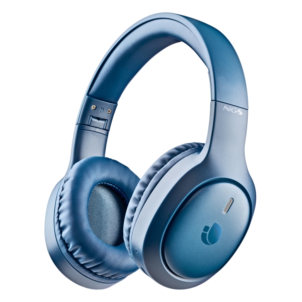 NGS Artica Tempest Cuffie Bluetooth 6.0 - Batteria rimovibile - Pieghevoli - Autonomia fino a 80 ore - Colore Blu