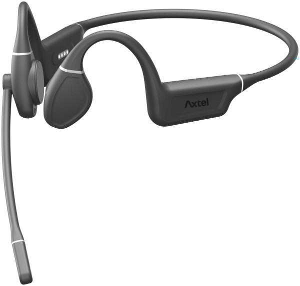 Axtel Aura Pro Auricolare a conduzione ossea con microfono Bluetooth - 6 ore di autonomia in conversazione - Cancellazione del rumore - Struttura in titanio