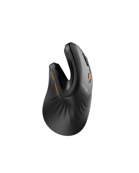 ProtoArc EM11 NL Mouse verticale ergonomico wireless - 2400 dpi - Bluetooth + 2,4 GHz - Batteria ricaricabile - Multidispositivo - Colore Nero e Arancione
